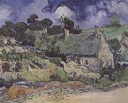 Vincent Van Gogh Thatched Cottages at Cordeville,at Auvers-sur-Oise (mk06) Sweden oil painting artist